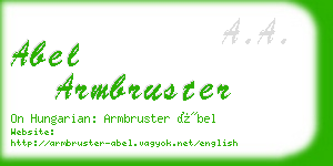 abel armbruster business card